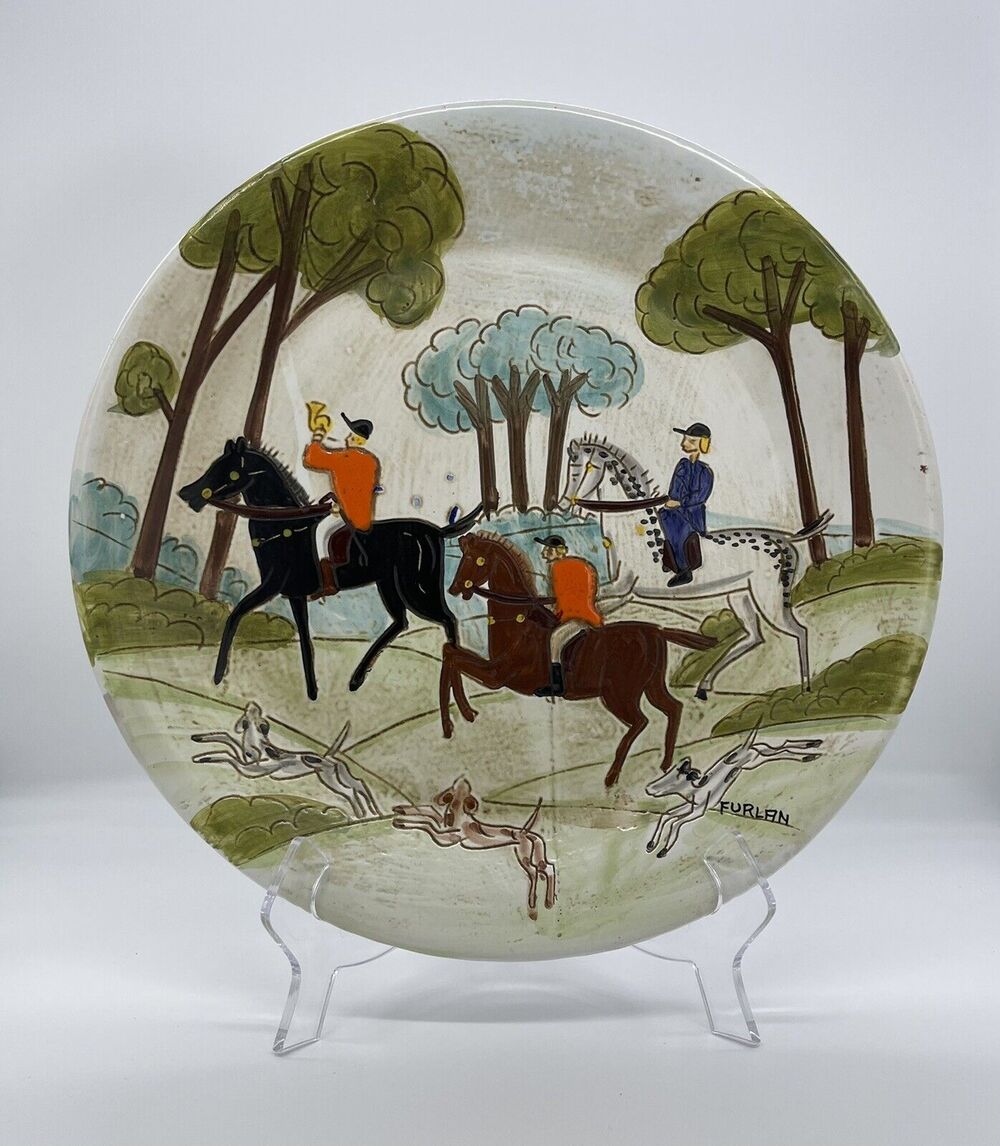 Bischoff Cherry Produced Handpainted Italy Signed Furlan Charger Wine Plate